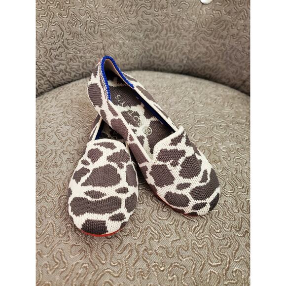 Rothy's Cow Print Loafers, Like New, Size 11 Kids - Picture 1 of 6